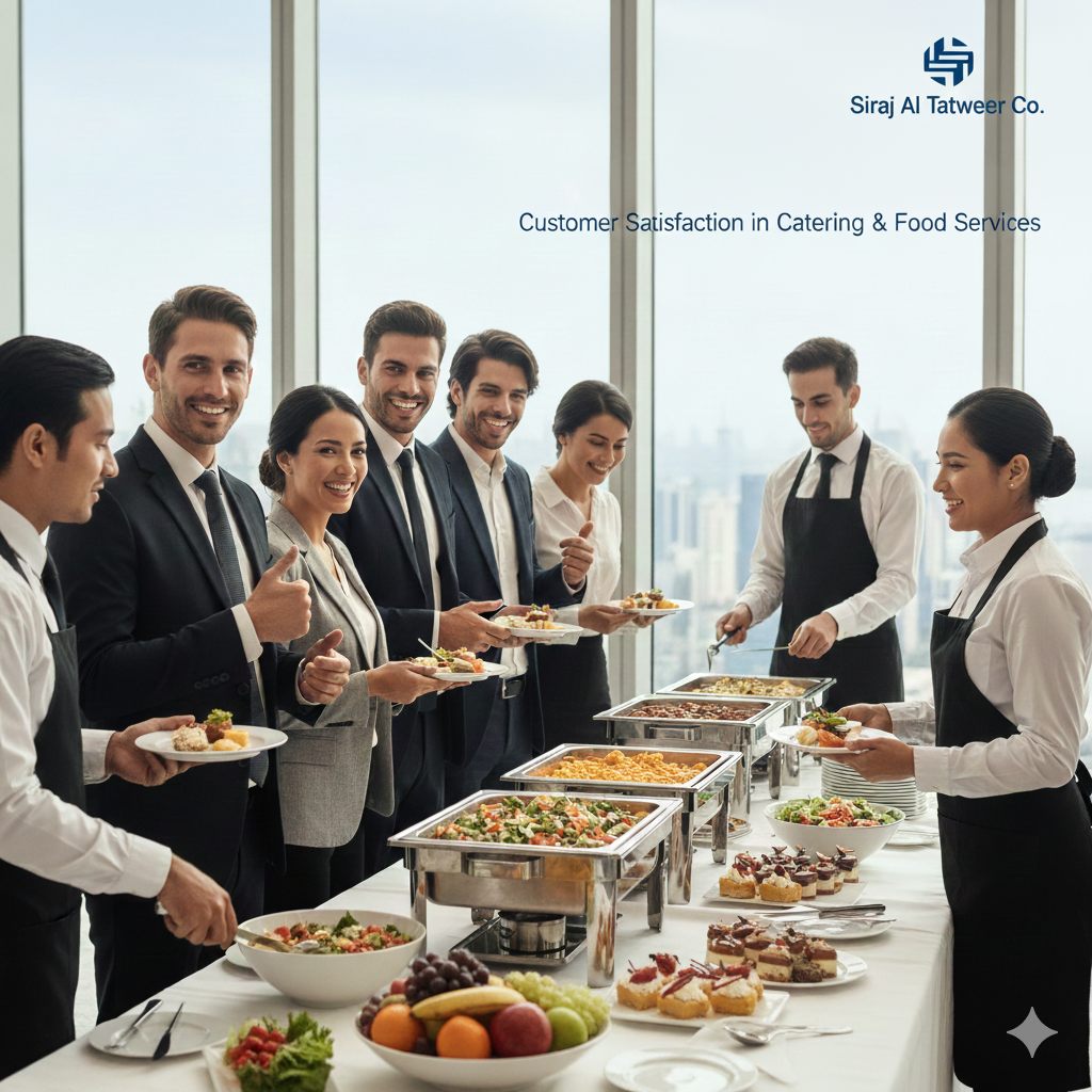 رضا العملاء عن التموين والإطعام